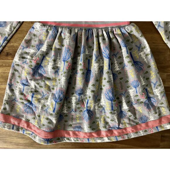 NEW Matilda Jane Make Believe Around Town Woodland Trees Gray Pink Knit Dress 6 - Picture 5 of 8